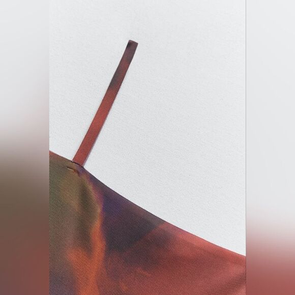 ZARA KNIT TIE DYE DRESS red multicolored - Picture 13 of 16